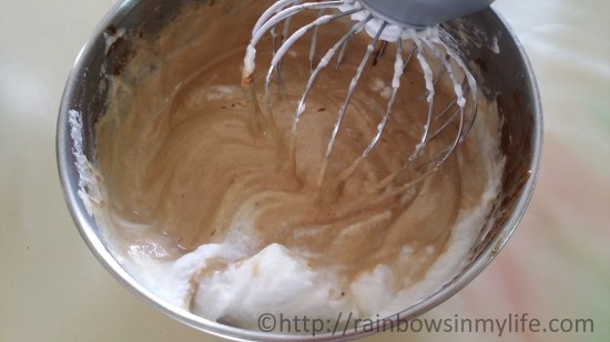 Coffee Chiffon Cake - beat meringue in