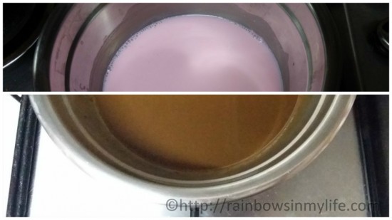 Coffee Chiffon Cake - coffee&milk mixture