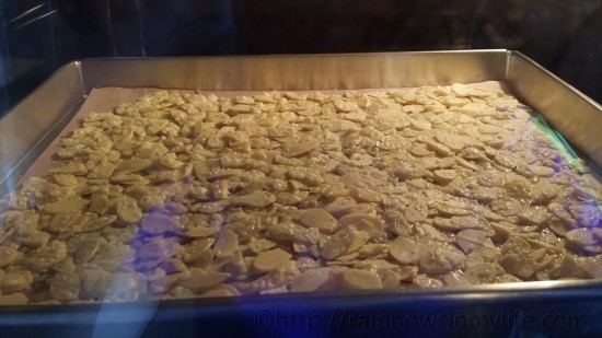 Almond Florentine - in the oven