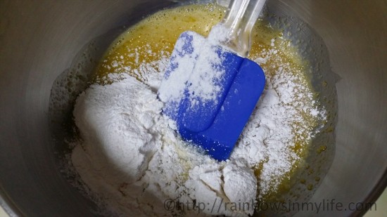 Soya Milk Chiffon Cake - add flour