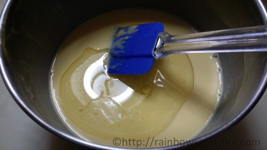 Soya Milk Chiffon Cake - add oil
