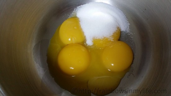 Soya Milk Chiffon Cake - yolk and sugar