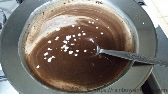 Choco Exotic Cake - add whipping cream