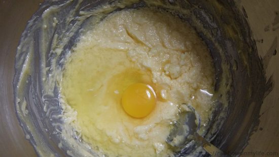 Walnut Butter Cake - add egg