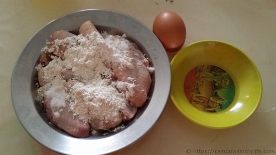 Salted Egg Yolk Chicken Wings - add flour