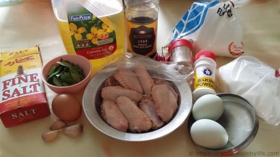 Salted Egg Yolk Chicken Wings - Ingredients needed