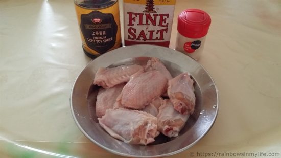 Salted Egg Yolk Chicken Wings - marinated