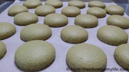 Matcha Macarons - final product