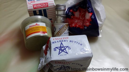 Matcha Macarons - ingredients needed for matcha buttercream