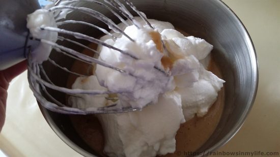 Rose Chiffon Cake - beat meringue