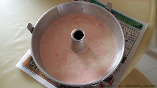Rose Chiffon Cake - before baking