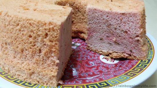 Rose Chiffon Cake - final product 3