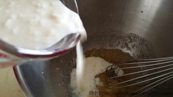 Matcha Cupcakes - add buttermilk