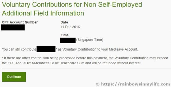 Voluntary Top Up Medisave Check allowable contributions