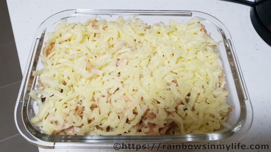 Seafood Baked Rice cover with cheeseeee